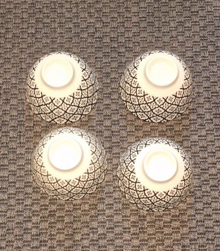 Conjunto de 4 taças decoradas