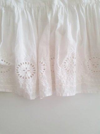 Vestido ibicenco blanco 100% algodón, XS/S | Nuevo