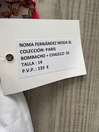 Conjunto Noma Fernández Talla 14 nuevo