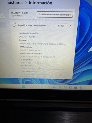 Ordenador portátil Acer Aspire