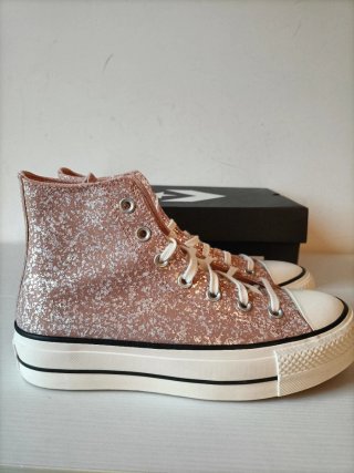 Converse Platform Glitter Rosa/ argento Tg 39