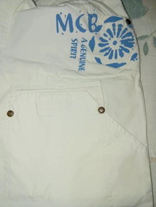 Pantalón corto niño blanco