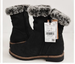 Botines negros con pelo