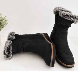 Botines negros con pelo