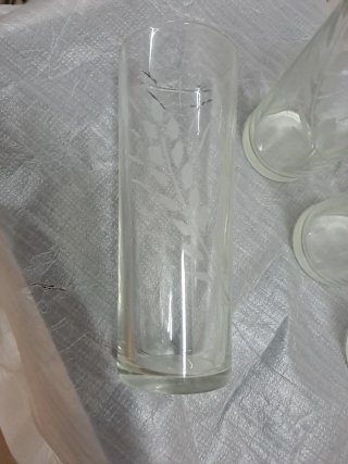 Lote 5 Vasos Tallados Mano