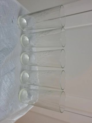 Lote 5 Vasos Tallados Mano