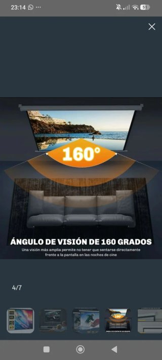 Pantalla Proyector 84 pulgadas 181cm