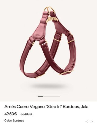 Correa multiposición + arnés cuero Vegano: Cafide