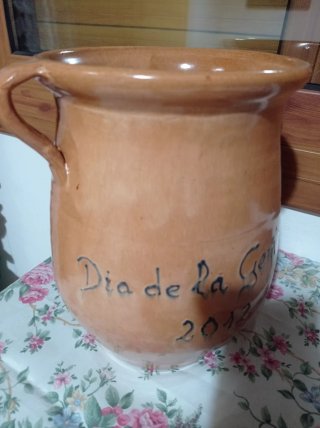 Ocasión,Jarrón grande de barro con asas, multiusos