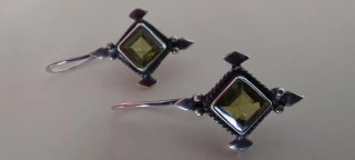Pendientes Plata y Olivino