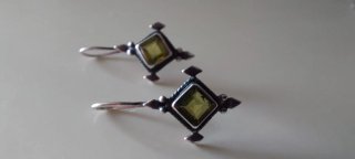 Pendientes Plata y Olivino