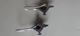 Pendientes Plata y Olivino