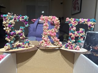 Letra Decorada Flores Preservadas