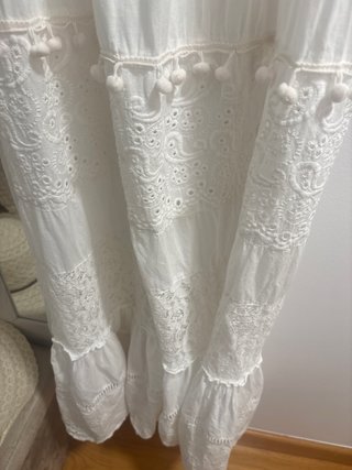 Vestido blanco ibicenco talla única