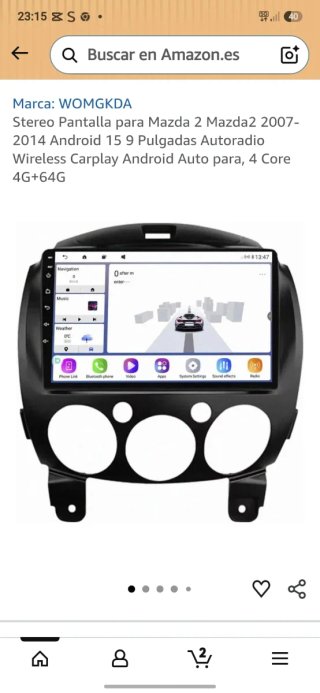 Pantalla Multimedia KJ-N GPS para Mazda 2