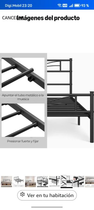 Cama metálica 140x200