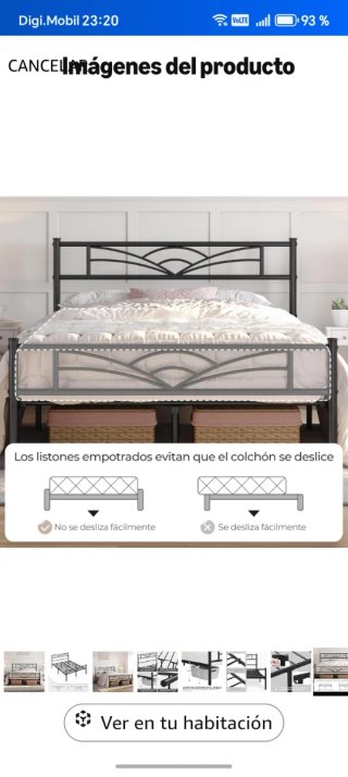 Cama metálica 140x200