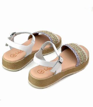 Sandalias piel plataforma talla 30