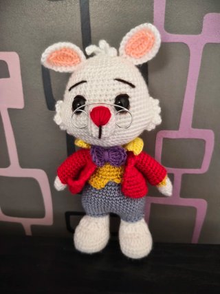 Muñecos Alicia y Conejo Blanco Crochet