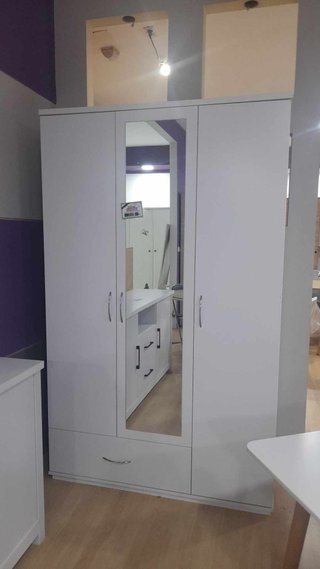 Armario 3 Puertas Blanco DN  con Espejo