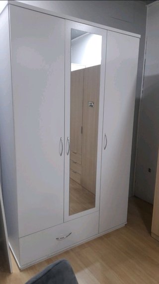 Armario 3 Puertas Blanco DN  con Espejo