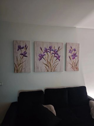 Cuadros de flores moradas