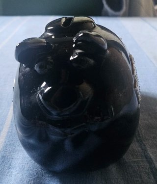 Salvadanaio Harley Davidson Nero Ceramica
