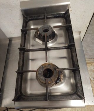 Cocina industrial gas 2 fuegos marca LOTUS