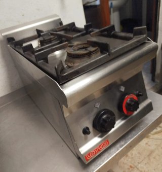 Cocina industrial gas 2 fuegos marca LOTUS