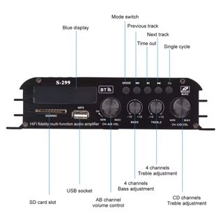 Amplificador S-299 4.1-CH BT Audio