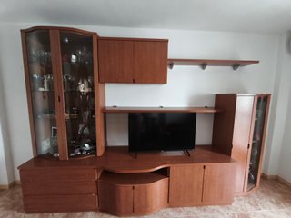 Librería modular color cerezo