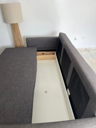 Sofá-cama gris 3 plazas