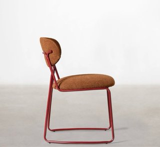 3 Sillas Comedor/Escritorio Tapizadas Tela y Metal