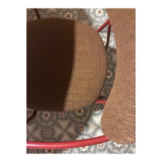 3 Sillas Comedor/Escritorio Tapizadas Tela y Metal