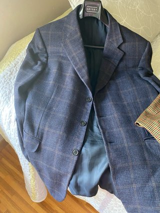 Traje YUSTE Raya Azul Hombre