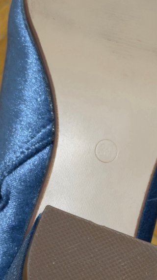Botines azul de terciopelo