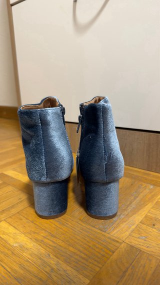 Botines azul de terciopelo
