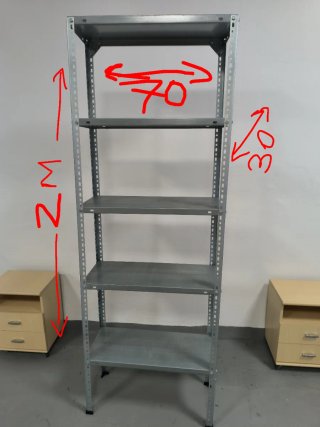 Estantería metálica 5 baldas.