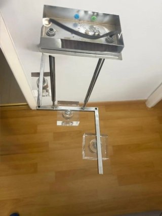 Lámpara de salón moderna cristal y metal