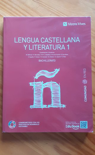 Libro de texto, lengua y literatura 1 Bachillerato