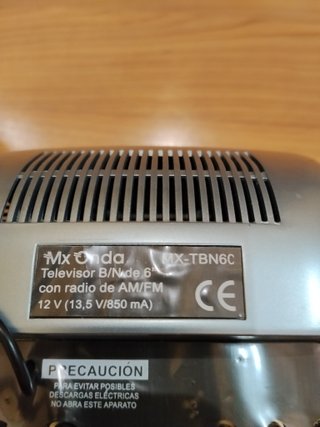Televisor Portátil Vintage Mx Onda MX-TBN6C