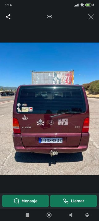 Furgoneta mercedes Benz vito