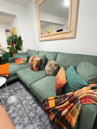 Sofá modular verde oliva