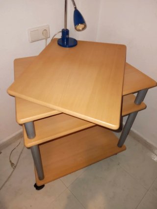 Mesa escritorio auxiliar con ruedas