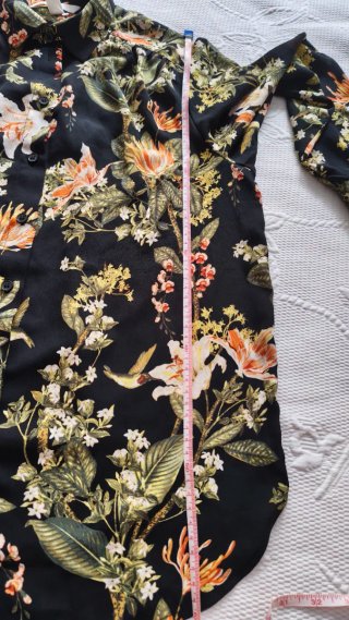 Blusa H&M Estampado Flores Talla 36