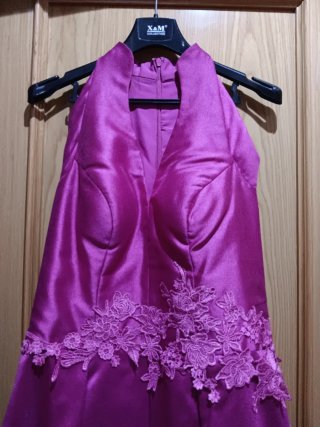 Vestido largo ceremonia buganvilla