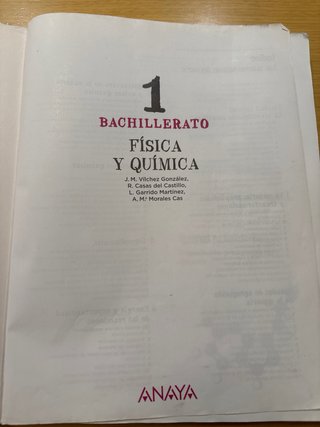 Física y Química 1 Bachillerato : Operación mundo