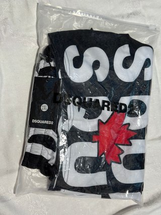Costume da bagno uomo DSQUARED2 nero e rosso