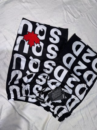 Costume da bagno uomo DSQUARED2 nero e rosso