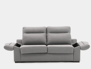 Sofá Cama Beige Tela